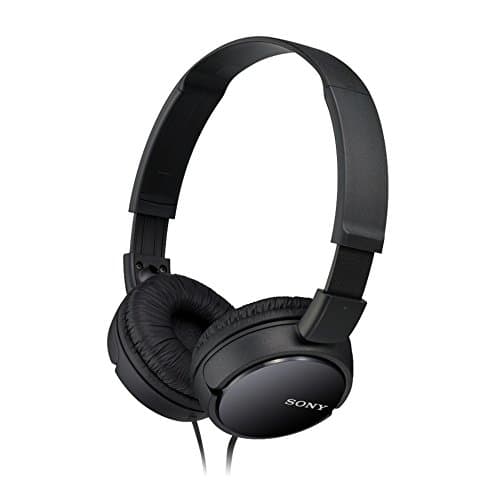 Image of Sony MDR-ZX110 Wired Overhead Headphones, Neodymium Dynamic Drivers, Swivel Fold Design - Black