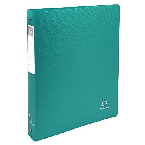 Image of Exacompta - Ref. 51393E - 1 Rigid binder with OPAK label - 4 round rings, diameter 30 mm - Spine 40 mm - External dimensions: 32 x 26.8 cm - Format to be filed A4 Maxi - Colour: dark green