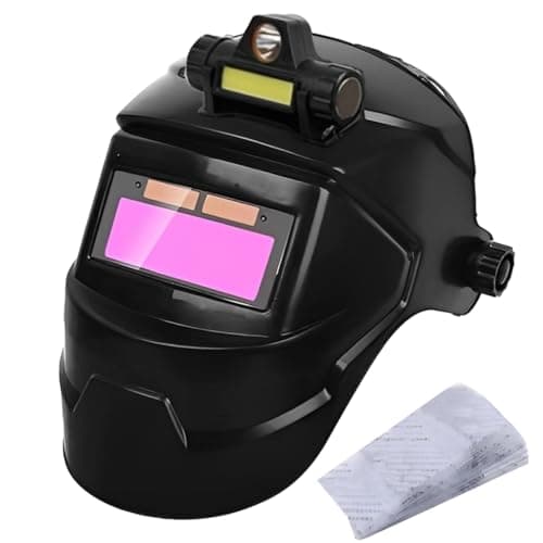 Image of Welding Mask Auto Darkening, Solar Powered Automatic Welding Helmet with 10 Auto Darkening Filter and Removable Headlight, Adjustable Shade Welders Mask for TIG, MIG, Arc Weld Grinding
