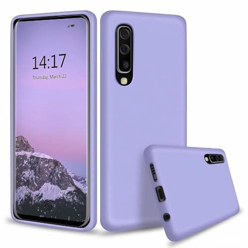 Image of MUTOUREN Phone Case Compatible with Samsung Galaxy A50 TPU Liquid Silicone Gel Rubber Soft Cover Anti-Scratch Shockproof Case, Purple