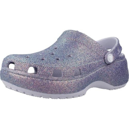 Image of Crocs Women Classic Platform Glitter Clog, Purple Moon, 5 UK Women