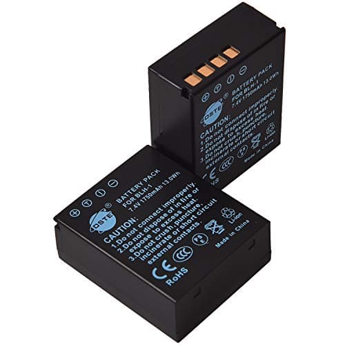 Image of DSTE 2-Pack BLH-1 BLH1 Spare Battery Compatible for Olympus EM1 E-M1 Mark II E-M1-2 OM-D E-M1X OM-D E-M10 Mark IV Camera