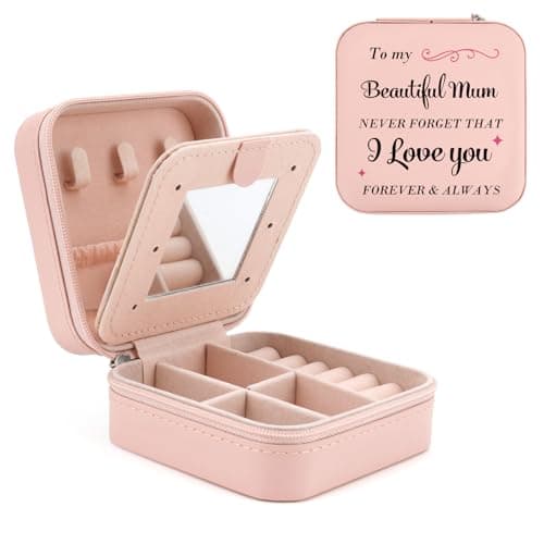 Image of Mum Gifts,Christmas Birthday Gifts for Mum Mummy Happy Xmas Gift for Mums Mummy Personalised Presents from Daughter from Son Mothers Day Valentines Day Stocking Filler Gift,Travel Jewellery Gift Box