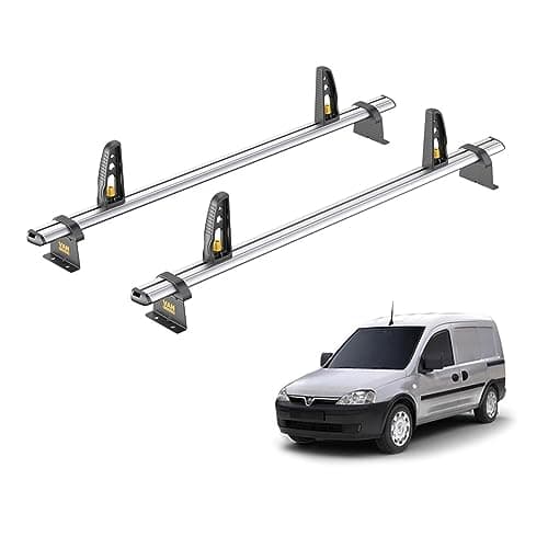 Image of Van Guard Roof Rack for Vauxhall Combo (C 2001-2012) 2 Aluminium Roof Bars & 4 Load Stops - VG187-2