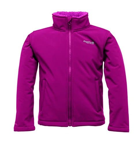 Image of Regatta Kids (Boys & Girls) Tato Softshell Windproof Full Zip Jacket, Dark Cerise, Youth 14-15 Years (EU 176))