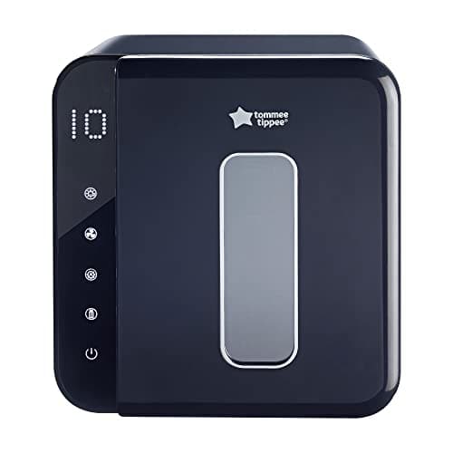 Image of Tommee Tippee Ultra UV Steriliser, Dryer and Storage, Black, for Baby Bottles and Accessories, Steam-Free to Kill Viruses^ and 99.9% of Harmful Bacteria