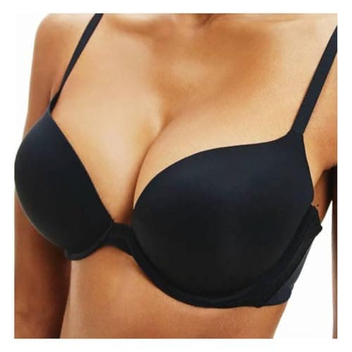 Image of 2 Sizes Bigger Boost Bra Super maximise Push Up Thick Padded Bombshell VS add 2 Cups Assets Full Effect (as8, Cup_Band, d, 36, Black)