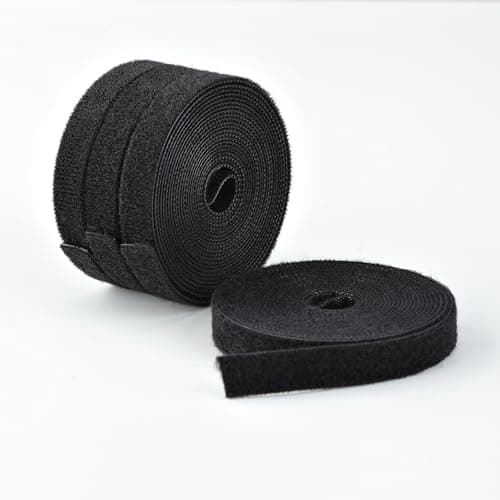 Image of StarTech 4-pack 15ft (4.6m) Hook and Loop Roll, 0.5in Wide, Black, Cut-to-Size Reusable Cable Ties, Fastener Tape