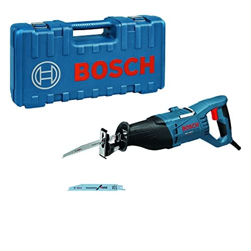 Image of Bosch Professional Reciprocating Saw GSA 1100 E (240V, 1.100W, incl. 1 x reciprocating saw blade S 2345 X, 1 x reciprocating saw blade S 123 XF, Carrying Case)