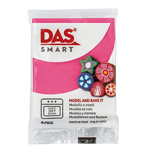 Image of DAS Smart Oven Bake Modelling 57g Clay, Geranium Pink, For Professionals and Hobbyists