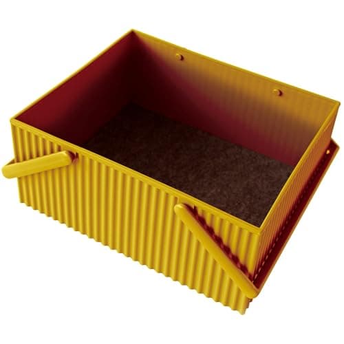 Image of Hachiman Omnioffre Stacking Storage Box Large Mustard
