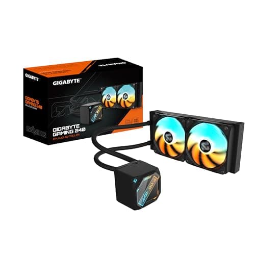 Image of GIGABYTE GAMING 240 Liquid CPU Cooler- 2x120mm ARGB Fans, slide-in interlocking mechanism, DAISY-CHAIN, Intel LGA 1851 and AMD AM5 Compatible