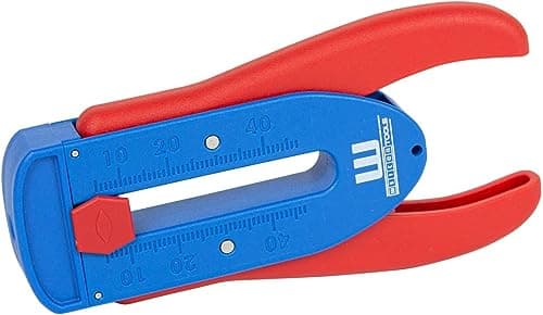Image of WEICON 51000002 Precision Wire Stripper S, Stripping Tool for fine Wires/Conductors, red/Blue