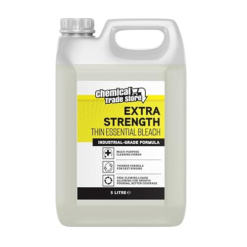 Image of Chemical Trade Store - Thin Essential Bleach 5L - All Purpose Liquid Bleach for Household Surfaces, Kitchens & Bathrooms - Fast-Rinsing, Free-Flowing Cleaning Solution