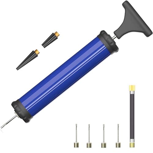 Image of DDUO Portable Ball Pump,Air Pump Inflator Kit with Needle,Nozzle, Extension Hose Hand Pumps for Basketball Football Volleyball Water Polo Rugby Exercise Sports Ball
