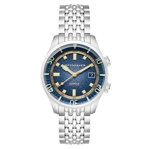Image of Spinnaker Men's 42mm Bradner Automatic Pacific Blue Watch with Solid Stainless Steel Bracelet SP-5062-22
