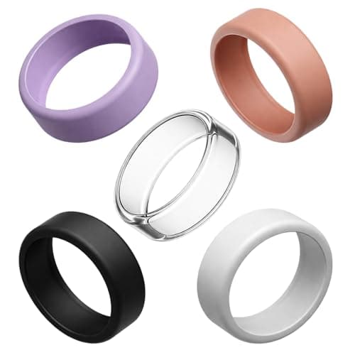 Image of 5psc Smart Ring Protector Compatible with Ultrahuman Ring Air Oura Ring Gen 2 & Gen 2 Air Ultra Thin Silicone Cover Protector for Women Men Anti-Scratch Elastic Cover for Outdoor, Gym, and Daily Use