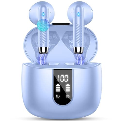 Image of Wireless Earbuds, Bluetooth 5.4 Headphones NEW Wireless Headphones with 4 ENC Mic, 56H Bluetooth Earphones in Ear Noise Cancelling Deep Bass, Mini Ear Buds Bluetooth Earbuds IP7 Waterproof LED Display