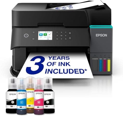 Image of Epson EcoTank ET-3950 Ink Tank Printer | Home Office Use | Wireless | A4 | Duplex Print, Copy, Scan | 6.1cm LCD Screen | 30-Page ADF | Includes up to 3 Years of Ink