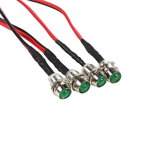 Image of Car LED Indicator Light, Universal 12V DC LED Indicator Light Bulbs Led Pilot Panel Indicator Warning Light Lamp for Cars, Van, Trucks(Green)