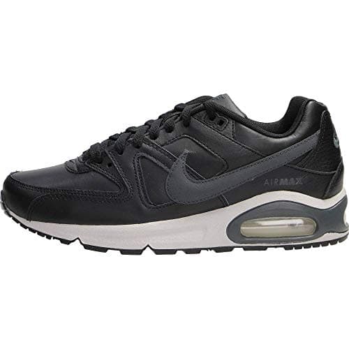 Image of NIKE Air Max Command Leather, Men's Running Shoes, Black and Grey, 8 UK