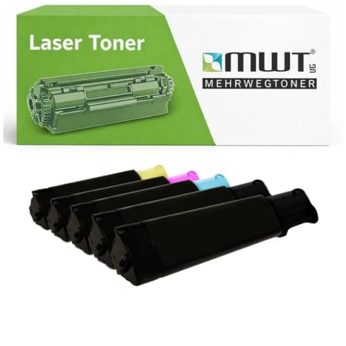 Image of Mehrwegtoner Toner 5X Compatible with Epson Aculaser C1100N Replaces S050187 - S050190 with 15% More Performance