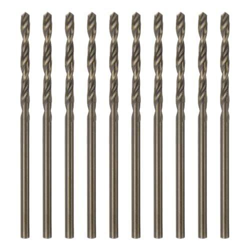 Image of sourcing map 10pcs Cobalt Jobber Drill Bits 1.9mm / 0.075" M35 High Speed Steel HSS Twist Drilling Bit Tool for Stainless Steel Copper Wood Plastic and other Hard Materials