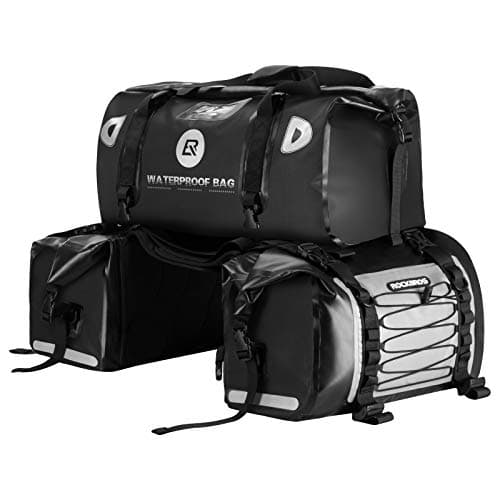 Image of ROCKBROS Double Large Motorcycle Pannier Bag Luggage Saddle Bag Waterproof Motorcycling Rear Seat Carrier MTB Travel Bag Seat Trunk Motorcycle Bags PVC Double Saddlebags Large Capacity
