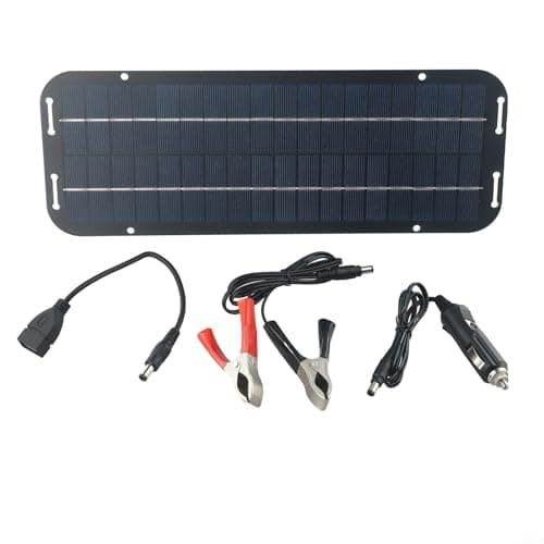 Image of Portable 60W Solar Panel 12V Battery Charger With Mounting Kit For Car Caravan Van Boat Monocrystalline Cell IP65 Waterproof