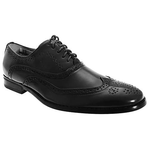 Image of 5 Eye Brogue Oxford Shoe - Black - Black - size UK Mens Size 6