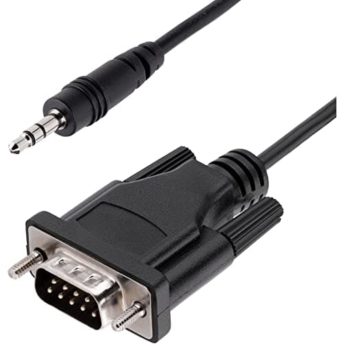 Image of StarTech.com 3ft (1m) DB9 to 3.5mm Serial Cable for Serial Device Configuration, RS232 DB9 Male to 3.5mm Cable for Calibrating Projectors, Digital Signage, TVs via Audio Jack (9M351M-RS232-CABLE)