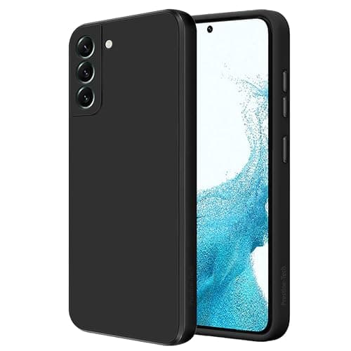 Image of Liquid Silicone Case Compatible with Samsung Galaxy S22 Case (6.1"), Premium Silicone, Full Protection - Shockproof Phone Cover, Anti-Scratch Soft Microfiber Lining (Black)