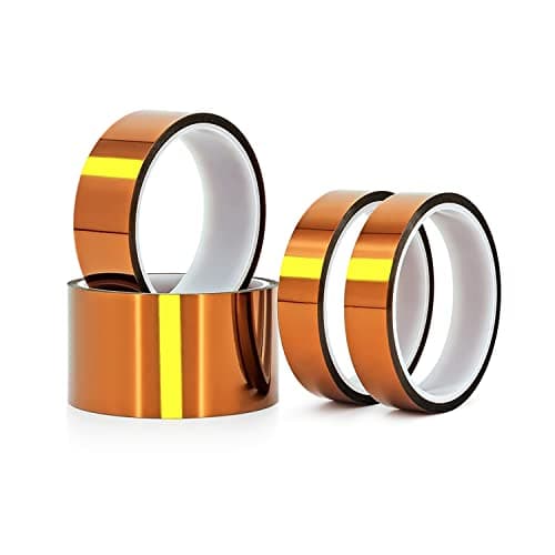 Image of Qrity 1 Roll High Temp Tape 10mm x 33m, High Temperature Adhesive Tape, Polyimide Heat Resistant Tape, Electronic Insulation, for 3D Printers, Electric Motor, Solder, Battery