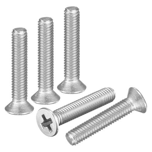 Image of DTGN M3.5-0.6x20 Phillips Countersunk Head Bolt - 100pcs - Good for Outdoor Machinery Fastening Maintenance - 304 Stainless Steel Flat Head Machine Screw Bolt - Silver Color
