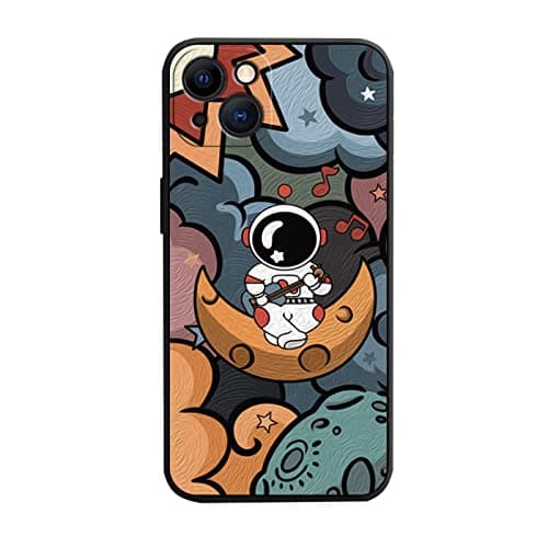Image of Yonds Queen for iPhone 7 Plus / 8 Plus Cute Case, Cool Cartoon Astronaut Moon Space Painting Design Stylish Soft TPU Bumper Shockproof Anti-Slip Protector Case (iPhone 7 Plus / 8 Plus, Moon)