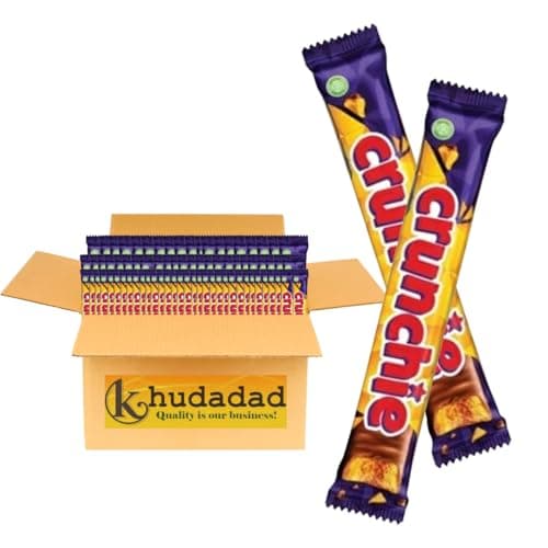 Image of Crunchie Bar Honeycomb Centre Covered in Milk Chocolate – Delicious Honeycomb Crunch Bars (Multipack) (40x Cad Crunchie Milk Choc Bars 32g)