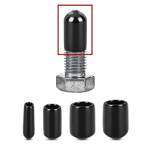 Image of ZZLBZN Round Rubber End Caps - 40PCs Vinyl Flexible End Protectors Assortment Kit, Black, 3mm, 6mm, 9mm, 12mm