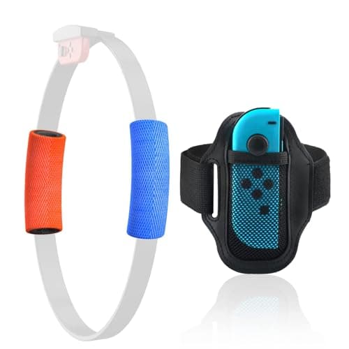 Image of Accessories Kit for Nintendo Switch Ring Fit Adventure, 1 Switch Leg Strap and 2 Ring-Con Grips