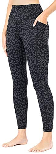 Image of OVRUNS High Waist Gym Leggings for Women Yoga Pants with Pockets Workout Running Compression Leggings for Women - BlackCamo - M