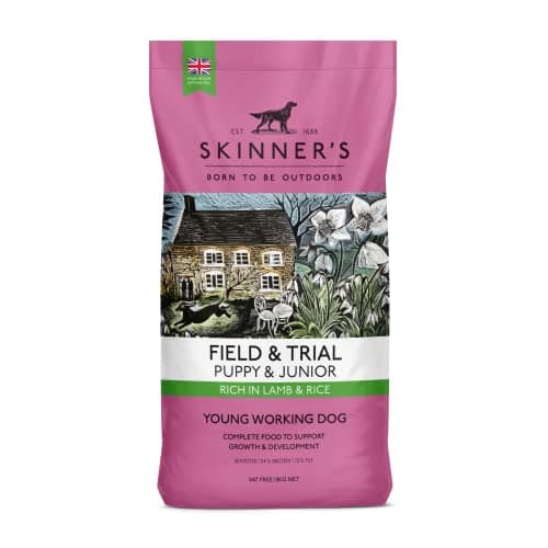 Image of Skinner's Field & Trial Puppy Lamb & Rice – Complete Dry Food, Hypoallergenic, Supports Gut Health, Ideal for Larger Breeds, 15kg