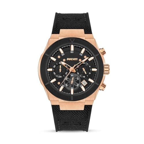 Image of Ducati DTWGO0000901 Men's Analogue Watch Black Dial Black Standard Classic
