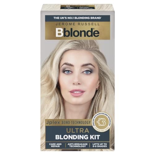 Image of Jerome Russell Bblonde Ultra Blonding Kit - Blonde Hair Dye for Light to Dark Brown Hair Colour with Jplex Technology & Mineral Oils for Anti-Breakage, Hair Dye Permanent Lifts 8-9 Shades