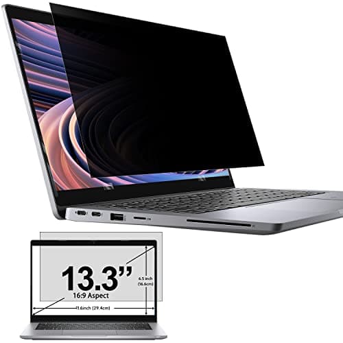 Image of IPROKKO Laptop Privacy Screen 13.3 inch for HP/Dell/Acer/Lenovo/ThinkPad/Samsung/Asus/Sony, Removable 16:9 aspect laptop privacy shield, anti-blue light glare 13.3 inch laptop privacy filter