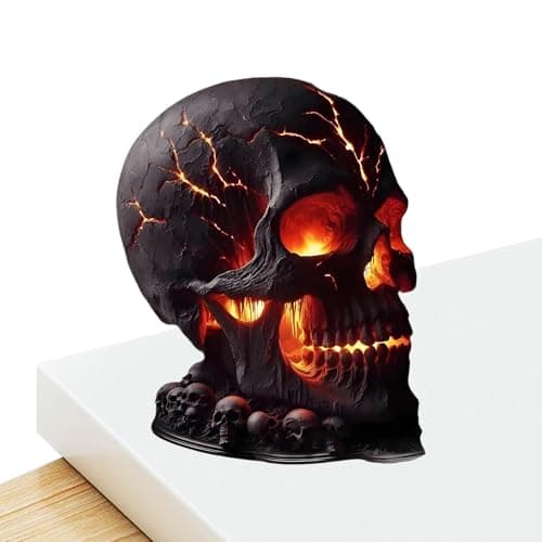 Image of SPARKY DECOR DESKTOP LIGHT - SKULL LIGHT - Halloween skull table lamp, perfect for office, bedroom and party mood | USB powered, compact and easy to use decor