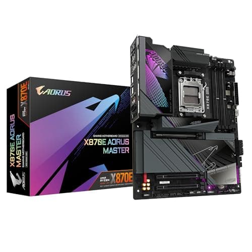 Image of GIGABYTE X870E AORUS MASTER Motherboard - Supports AMD Ryzen 9000 CPUs, 16+2+2 Phases Digital VRM, up to 8600MHz DDR5 (OC), 3xPCIe 5.0, Wi-Fi 7, 5GbE LAN, USB 4