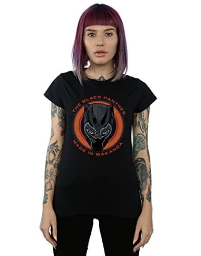 Image of Marvel Women's Black Panther Made in Wakanda Red T-Shirt Black Small