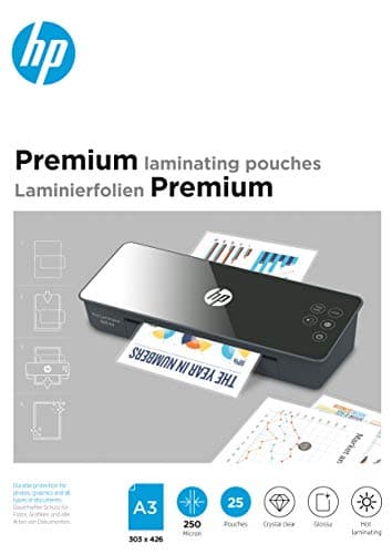 Image of HP Premium Laminating Pouches, A3, 250 Micron, Pack of 25