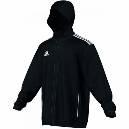 Image of adidas Men's Core11 Rain Jacket - Black/White, 3