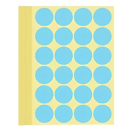 Image of 720 Pieces Coloured Dot Stickers Light Blue, 32 mm Sticky Round Color Coding Labels, 1.25" inch Self Adhesive Circle Price Stickers Dot Labels for Office, School, Calendar, Organizing