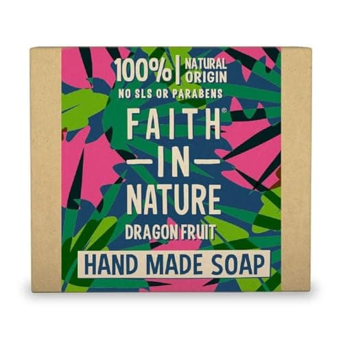 Image of Faith In Nature Natural Dragon Fruit Hand Soap Bar, Revitalising, Vegan & Cruelty Free, No SLS or Parabens, 100g (Packing May Vary)